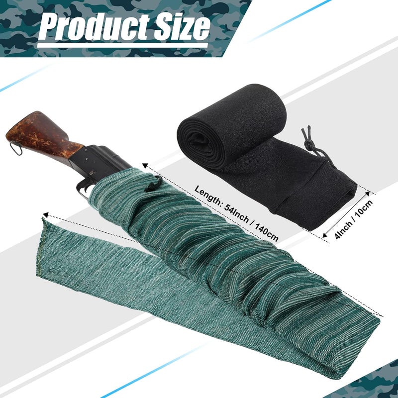 Sratte 12 Pcs 54 Inch Gun Socks Silicone Anti Rust Thick Gun Sleeve Waterproof with Drawstring Closure Bulk Pack for Tactical Hunting - Image 2